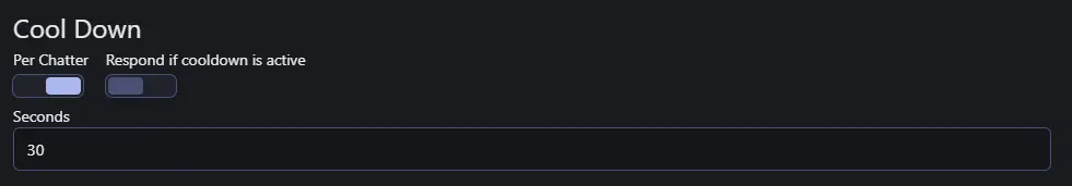 Basic Editor Cooldown config