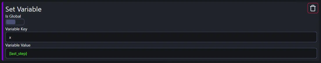 The Set Variable Step